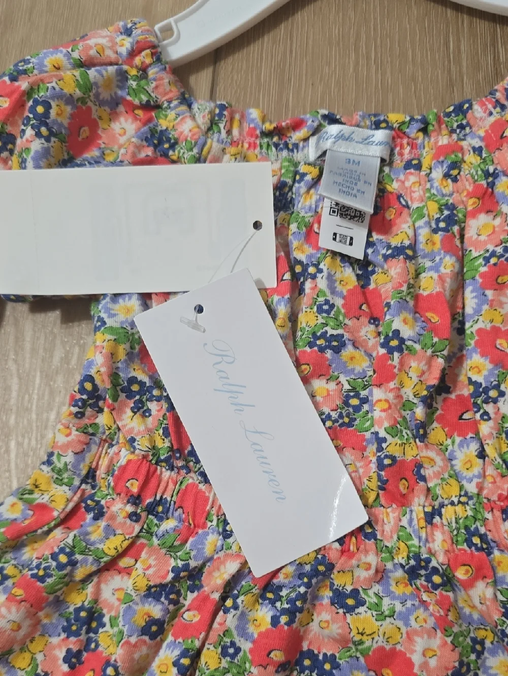 Ralph Lauren Baby Floral Cotton Jersey Dress & Bloomer Nuntucket Multicolor